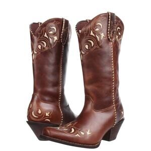 Durango Crush Brown Ladies Pull On Westin Leather Boots Size US 9M